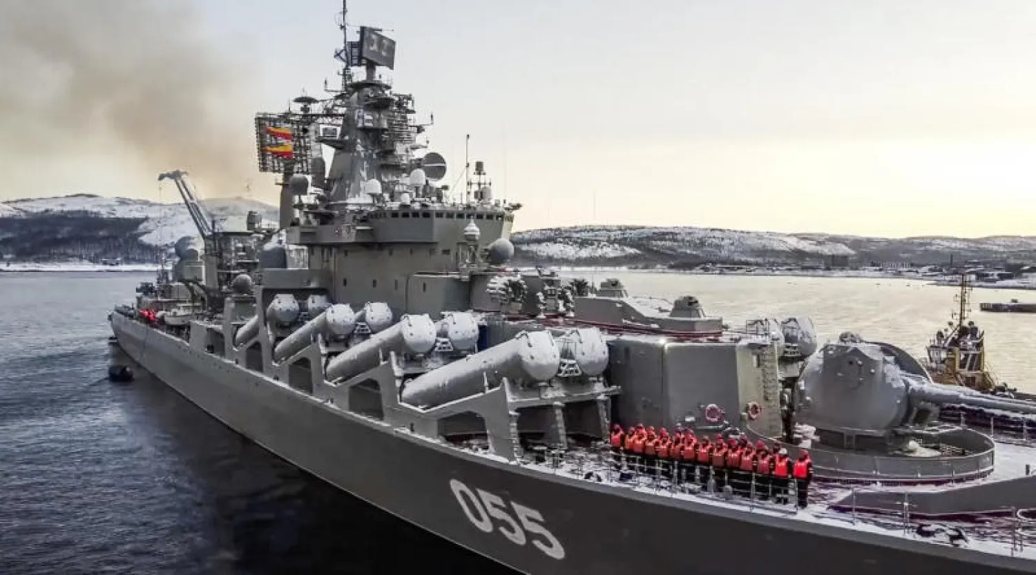 المدمرة «الجنرال أوستينوف» خلال مناورات للبحرية الروسية (أرشيفية - أ.ب)