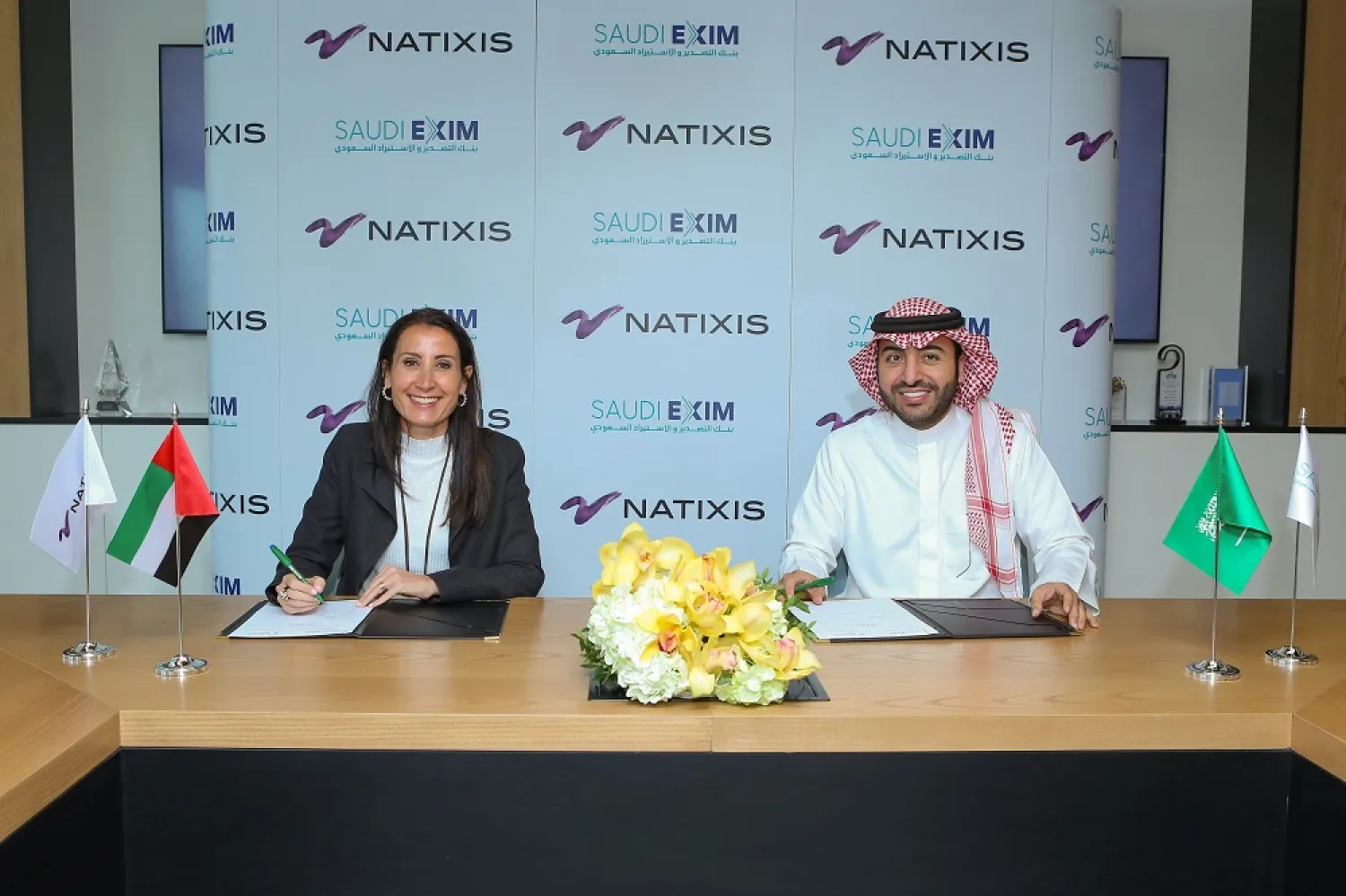 Officials from Saudi EXIM and Natixis sign the MoU. (Natixis)