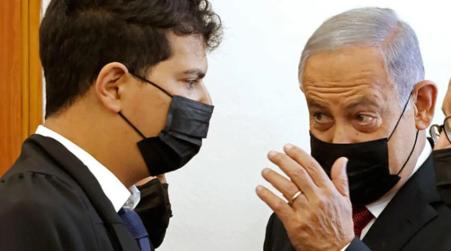 Netanyahu at a court hearing in November. (AP)
