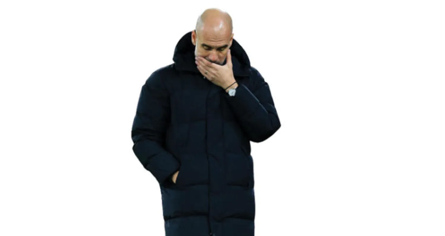 غوارديولا تحت صدمة الخسارة  (ا ف ب)