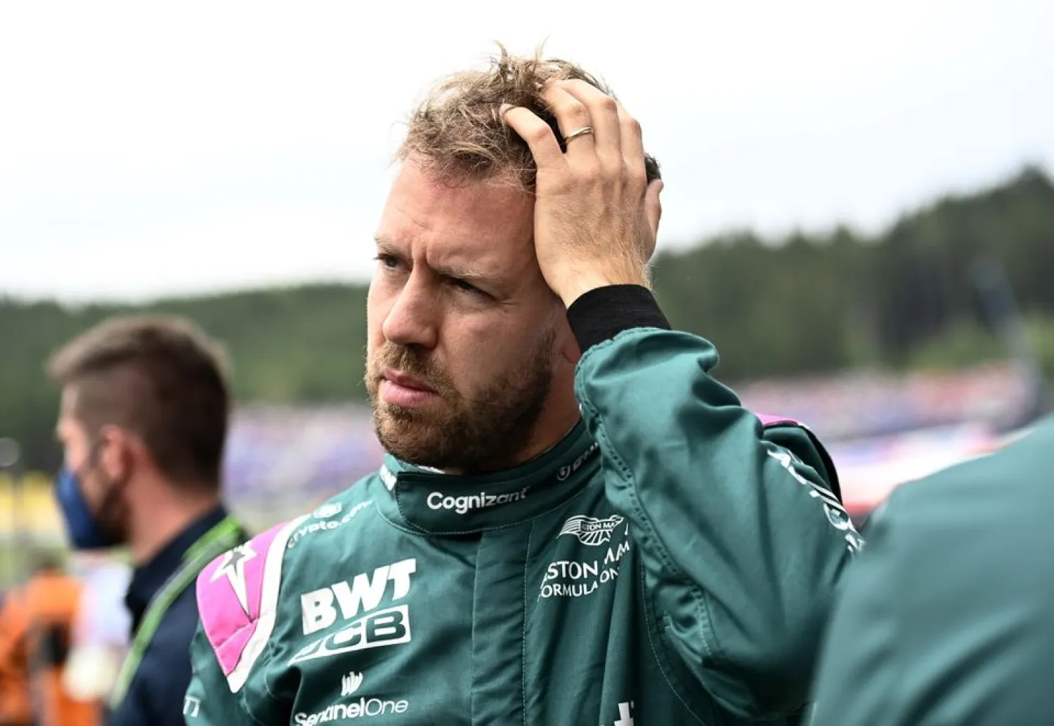Formula One F1 - Austrian Grand Prix - Red Bull Ring, Spielberg, Styria, Austria - July 4, 2021 Aston Martin's Sebastian Vettel before the race Pool via REUTERS/Christian Bruna