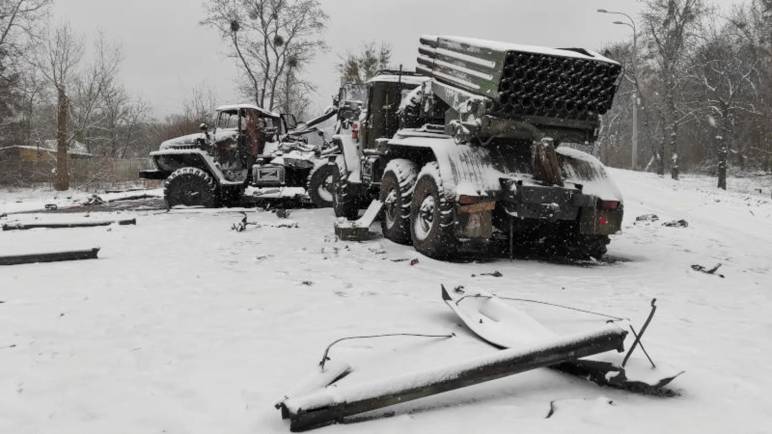 صاروخ عسكري روسي  مدمر في أوكرانيا (رويترز)