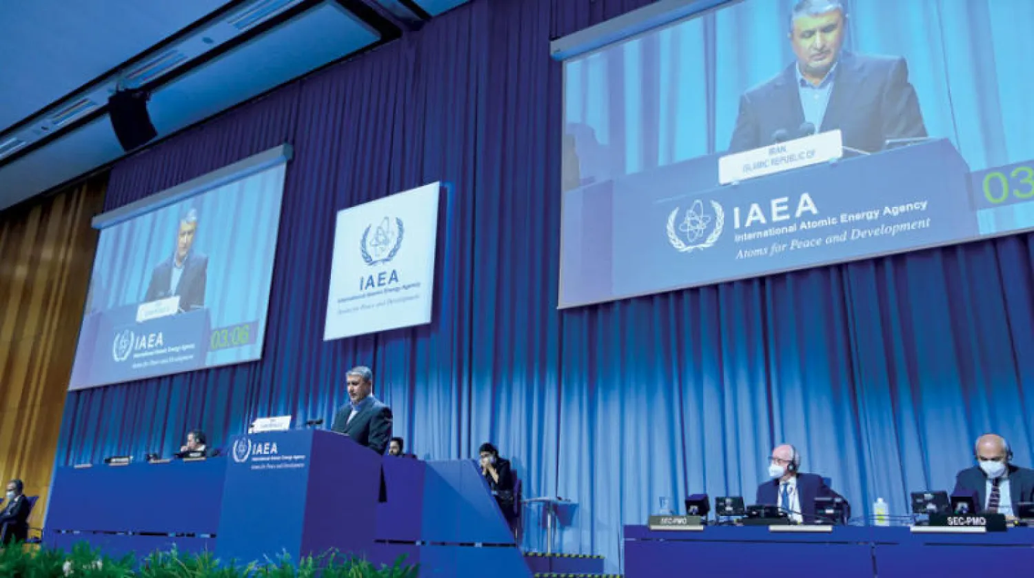 إسلامي يتحدث في الاجتماع الفصلي لمجلس محافظي الوكالة الدولية للطاقة الذرية في فيينا سبتمبر الماضي (الوكالة الدولية)
