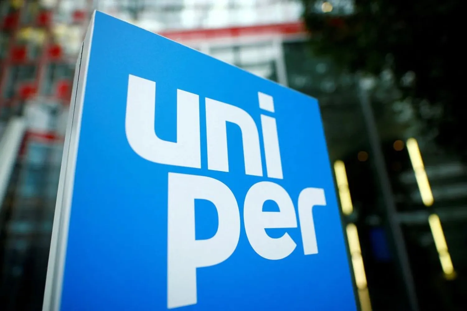 The logo of German energy utility company Uniper SE is pictured in the company's headquarters in Duesseldorf, Germany, March 10, 2020. (Reuters)