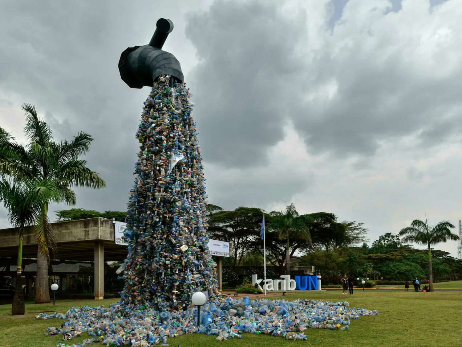 Plastic has been found in Arctic sea ice, the bellies of whales, and the earth's atmosphere. Tony KARUMBA AFP
