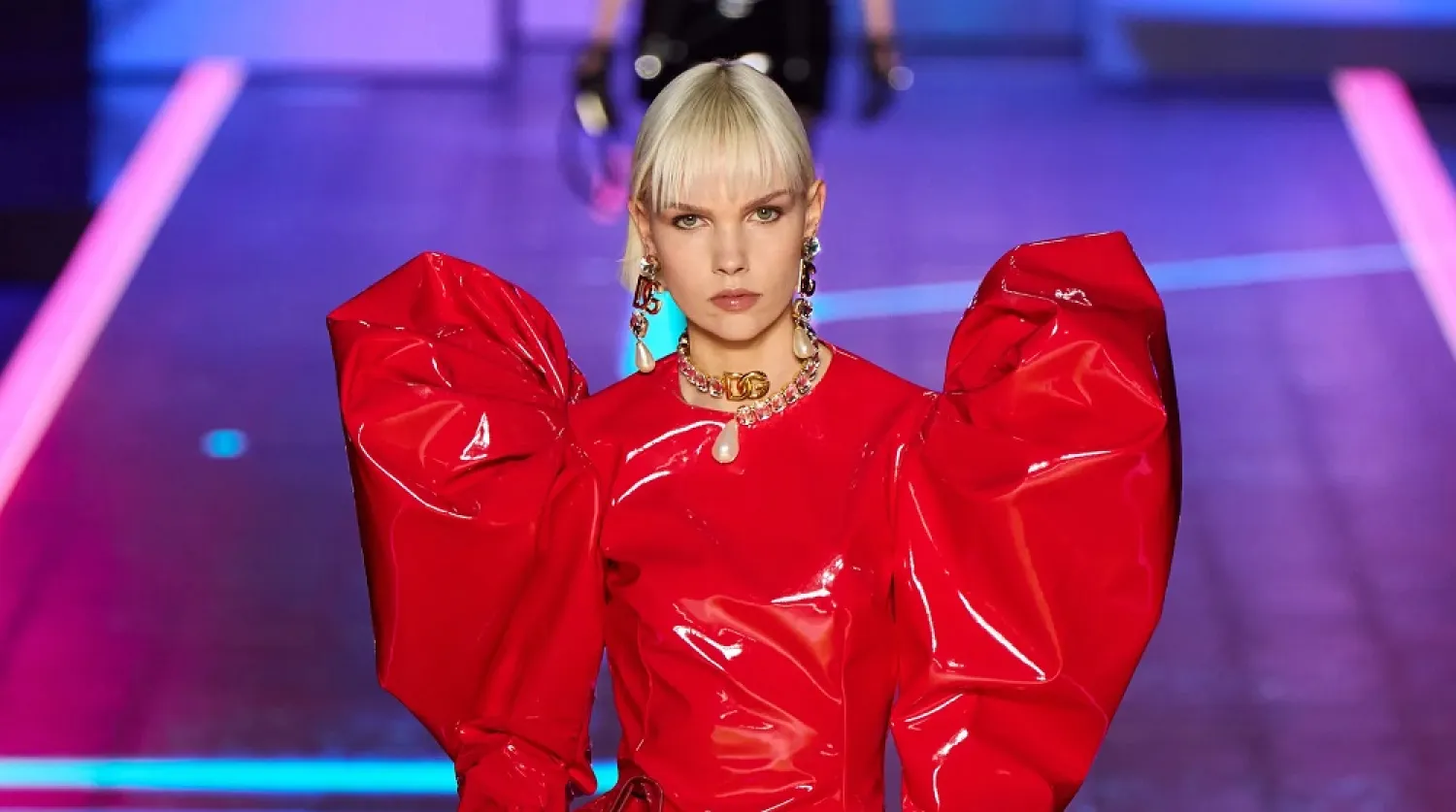 A model wears a creation from Dolce & Gabbana at Milan Fashion Week. (Filippo Fior)