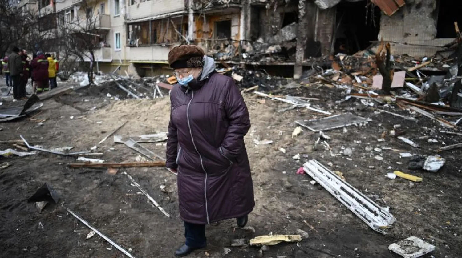 Ukrayna büyük bir yıkıma sahne oldu. (AFP)
