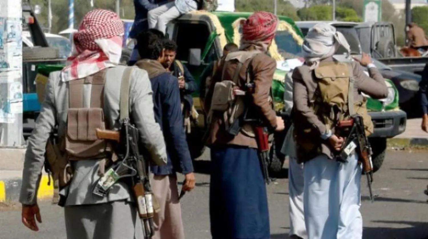 Houthi gunmen seen in Sanaa. EPA file photo