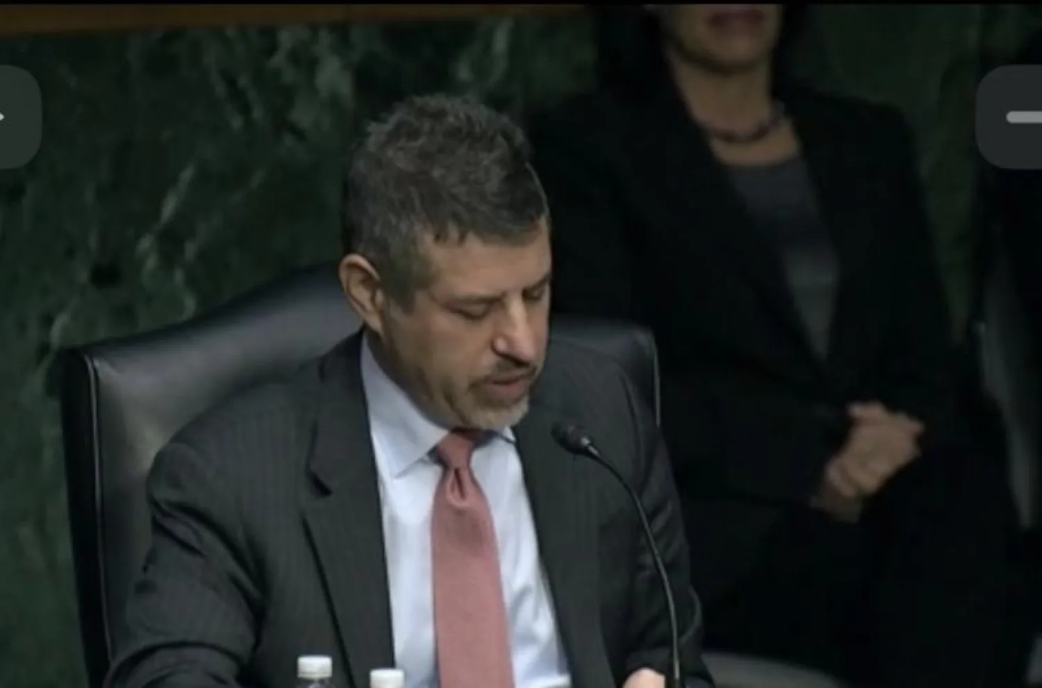 ستيفن فايغن مرشح الرئيس الأميركي لمنصب سفير في اليمن خلال جلسة استماع بمجلس الشيوخ (الشرق الأوسط)