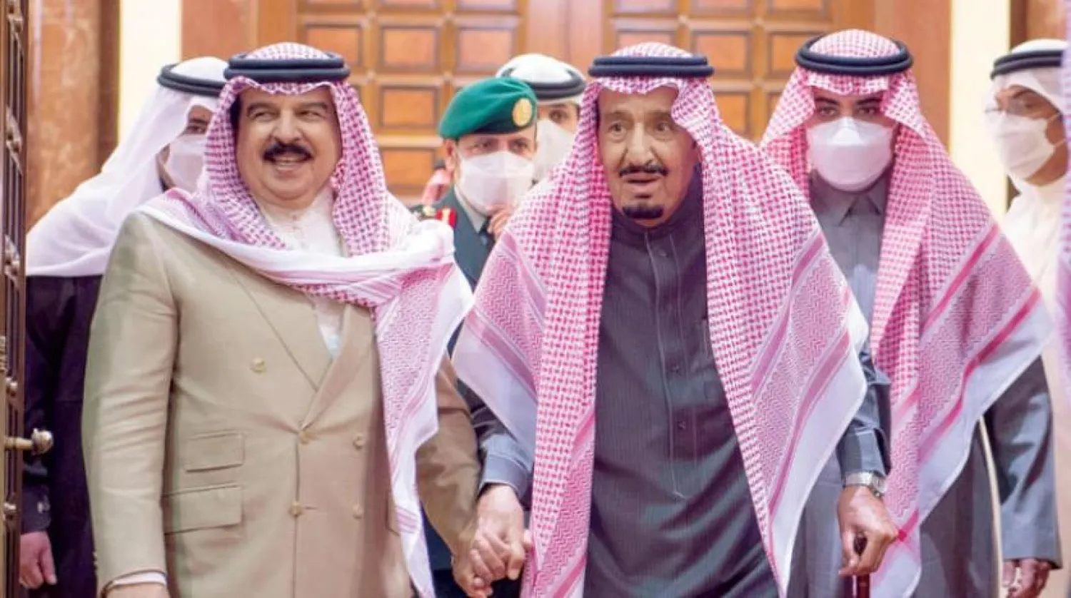 Saudi Arabia's King Salman received Bahrain's King Hamad on Wednesday in Riyadh (SPA)

