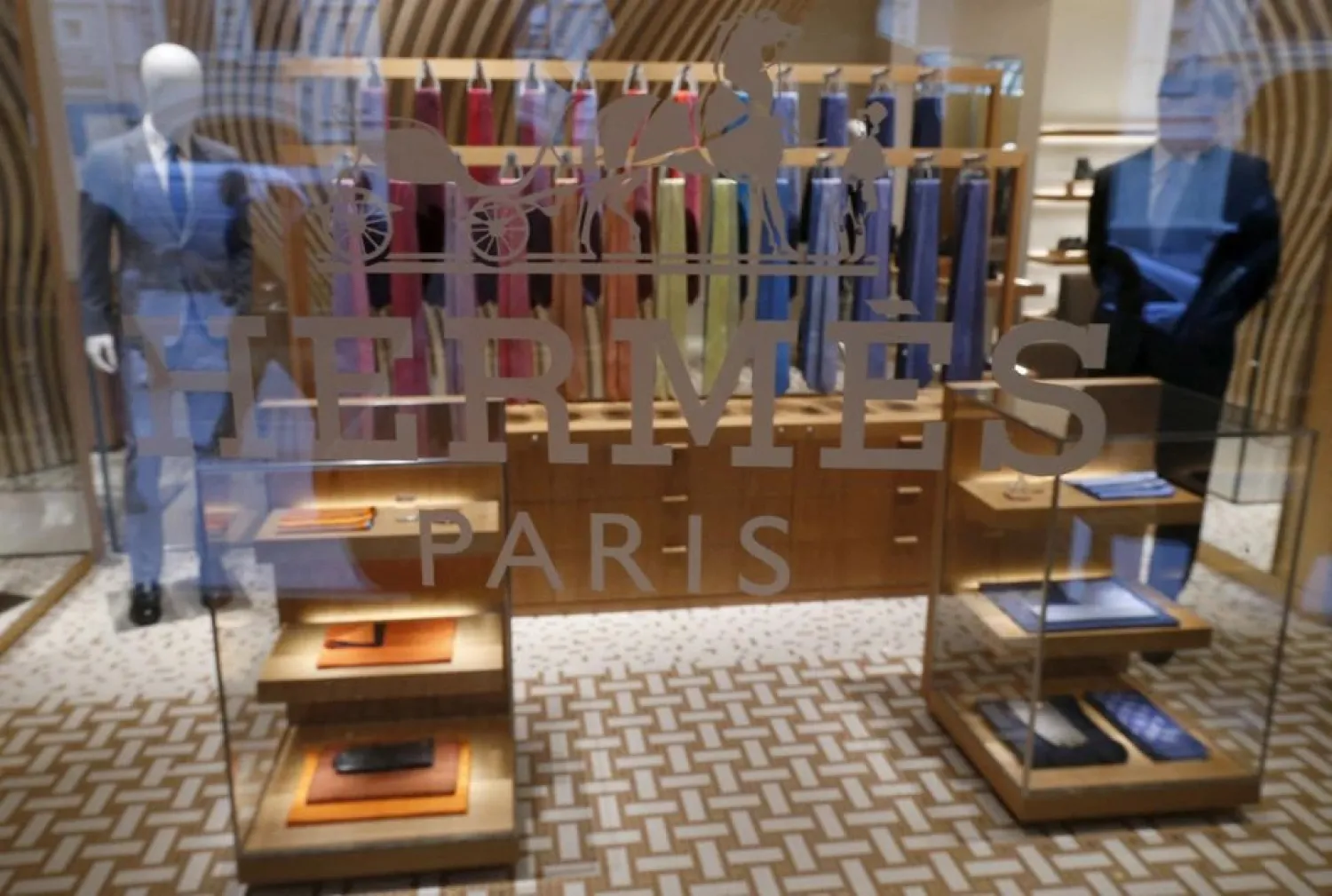 Ties on display at Hermes' shop in GUM shopping center on Red Square in Moscow, Russia, December 9, 2015. (Reuters)