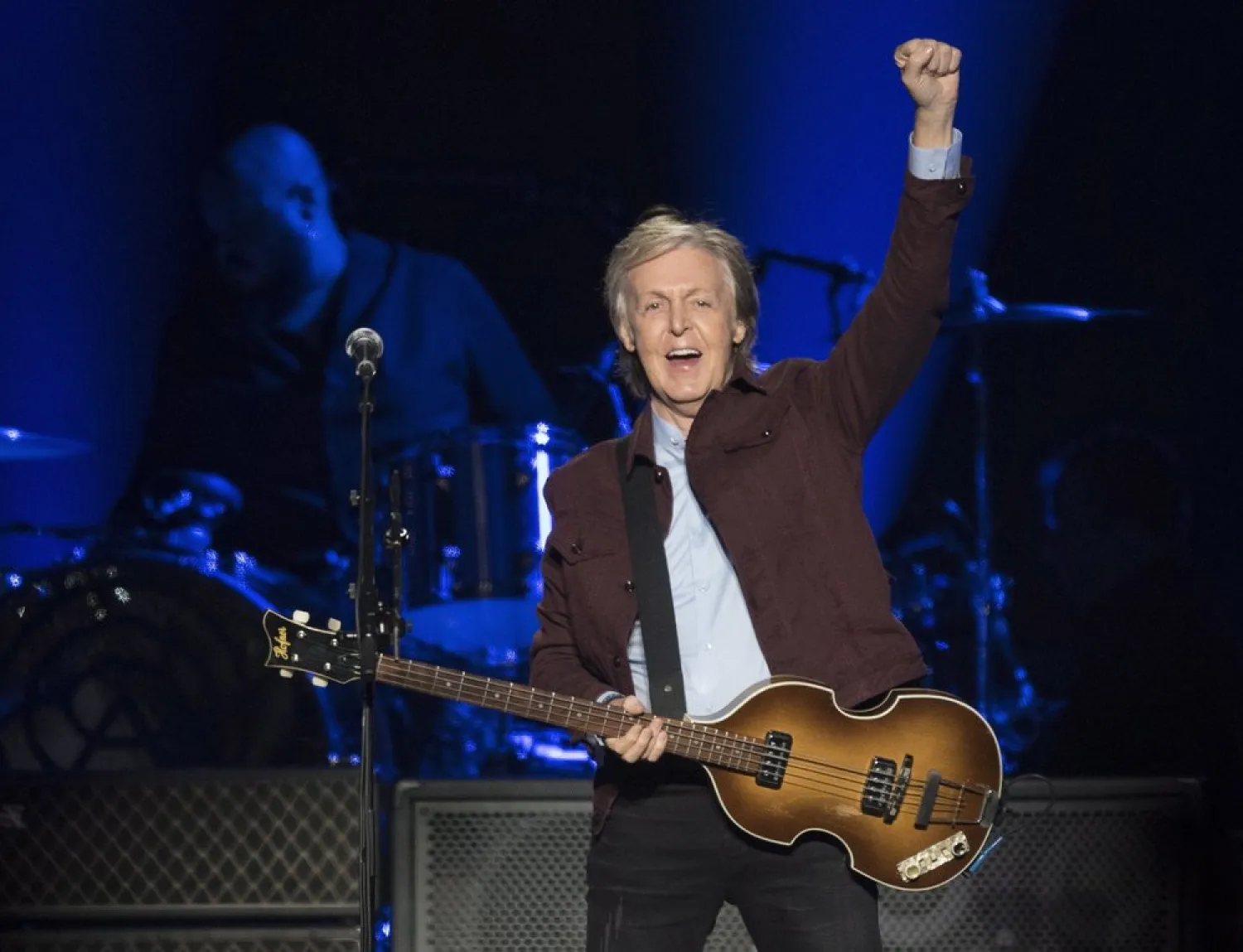 Paul McCartney performs in Quebec City on Sept. 17, 2018. (AP)