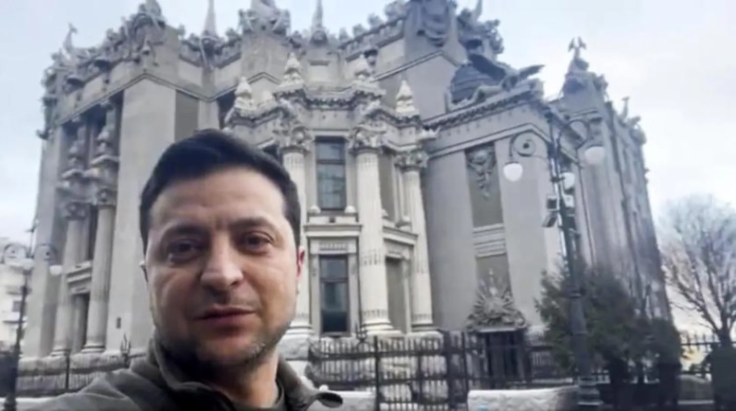 Ukrayna Devlet Başkanı Vladimir Zelenski’nin Kiev’den paylaştığı bir videodan görüntü (AP)