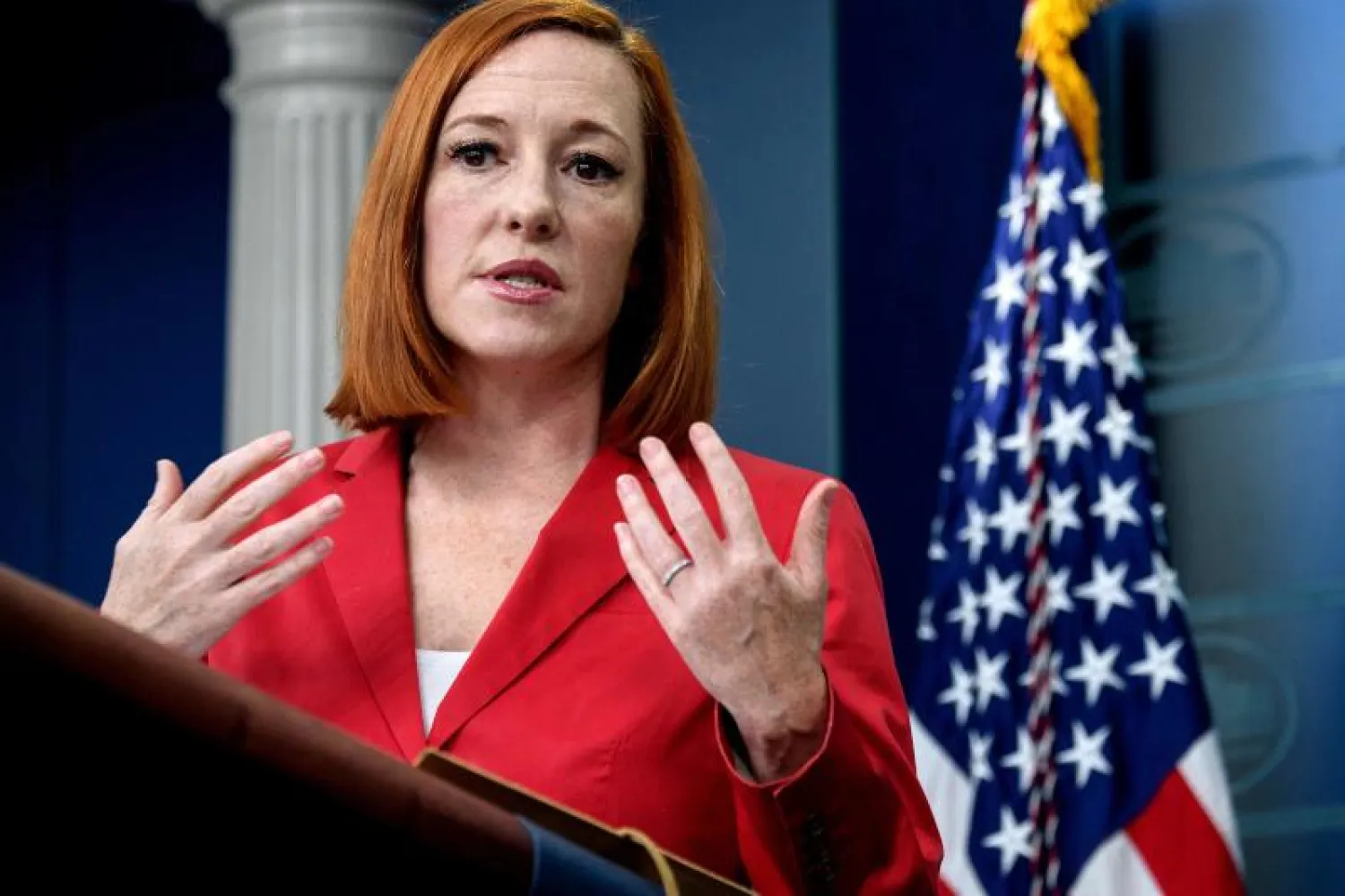 المتحدثة باسم البيت الأبيض جين ساكي (أ.ف.ب)