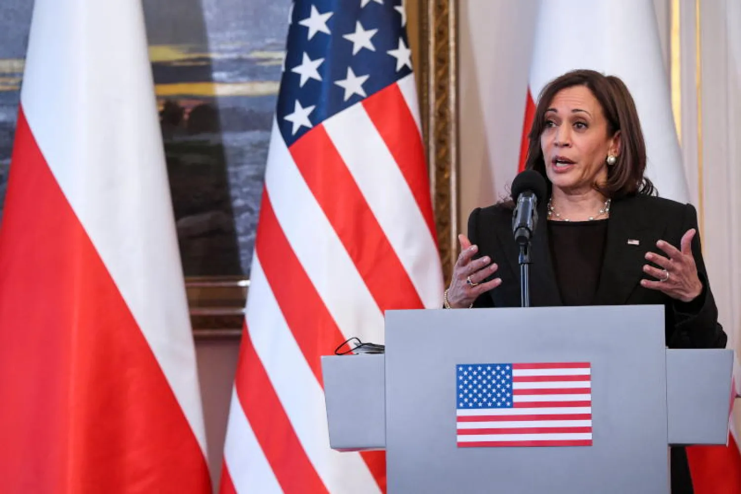 نائبة الرئيس الأميركي كامالا هاريس (رويترز)