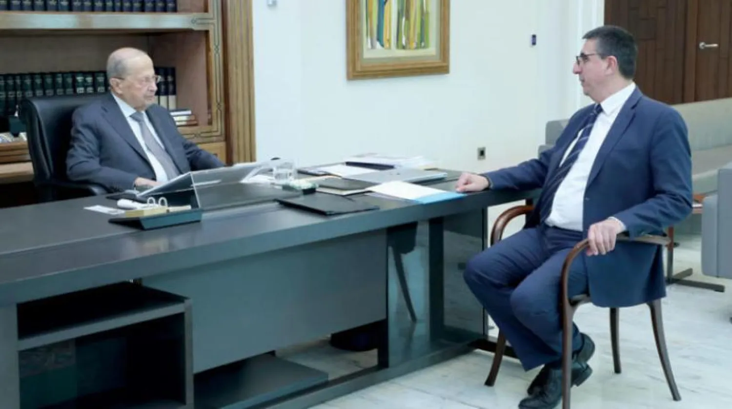 President Michel Aoun met with Minister of Social Affairs Hector Hajjar on Wednesday. (Dalati & Nohra)