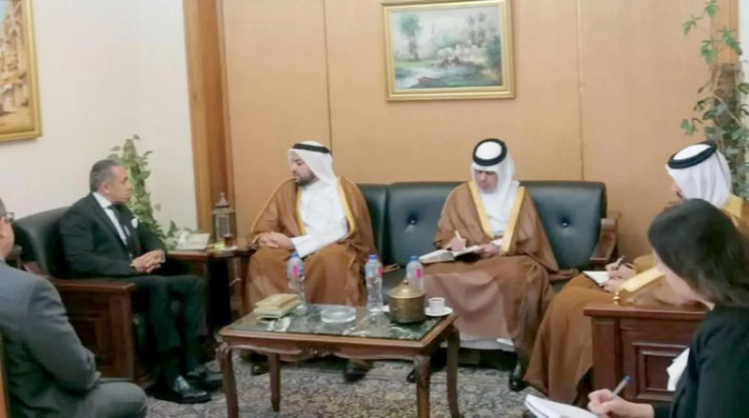 Assistant Foreign Ministers of Egypt and Qatar during their meeting in Cairo (Egyptian Ministry of Foreign Affairs)