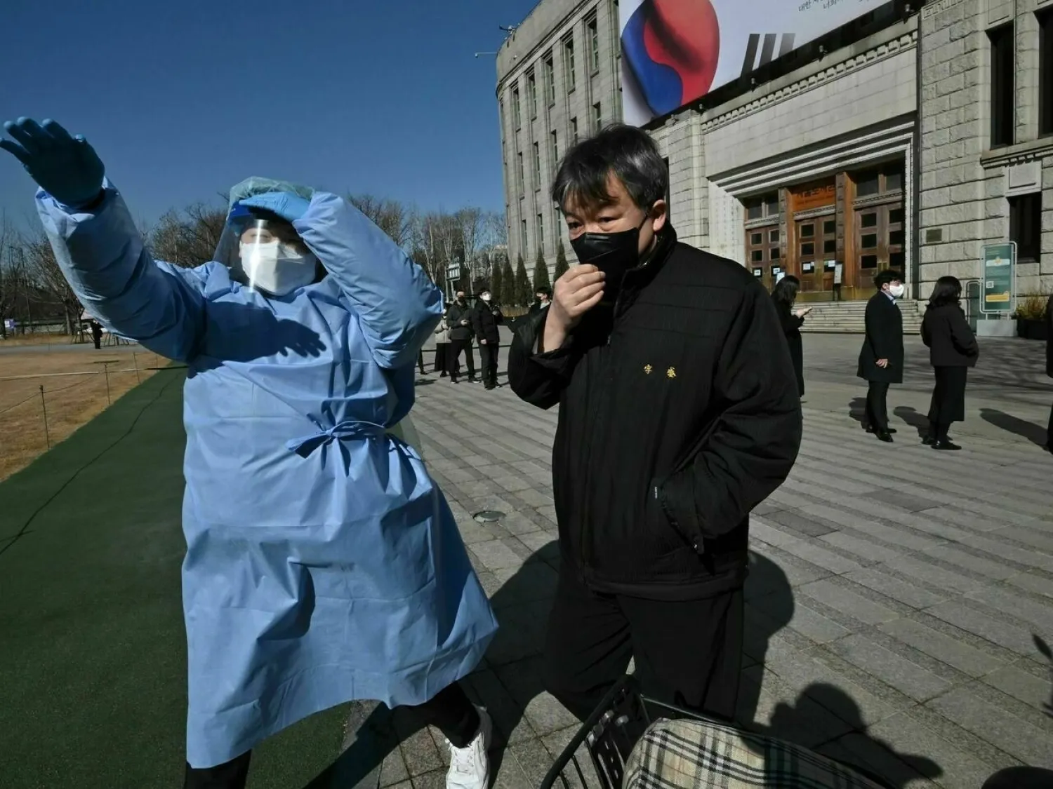 South Korea leads in the world in newly reported cases in the last seven days, according to WHO data, with 2,358,878 cases Jung Yeon-je AFP
