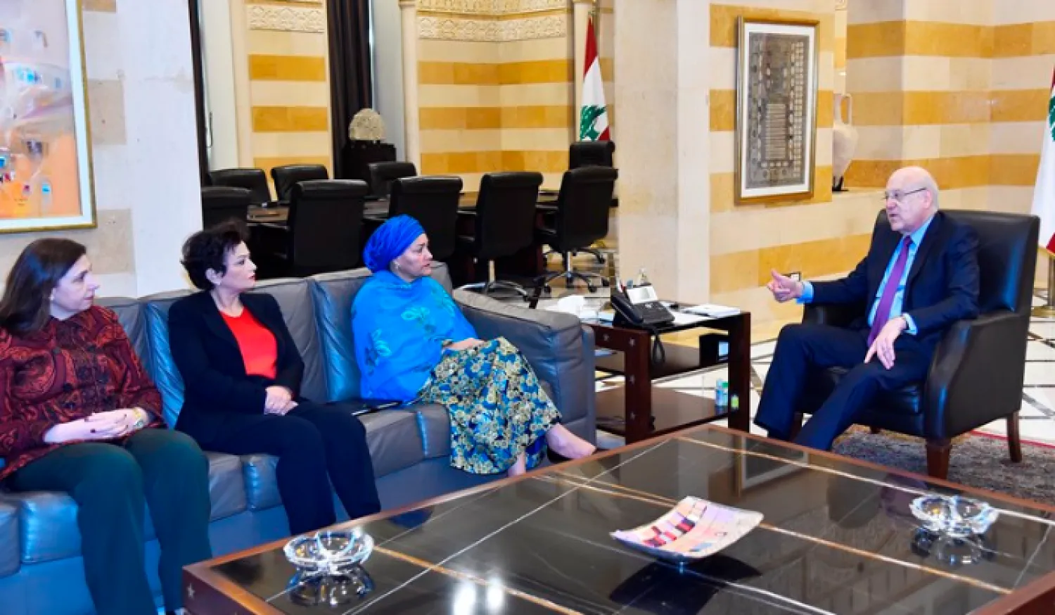 Lebanese Prime Minister Najib Mikati met on Tuesday with UN Deputy Secretary General Amina Mohammed (NNA)