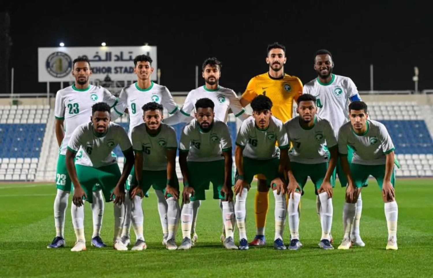  المنتخب السعودي الأولمبي قبل مباراته الودية أمام قطر فبراير الماضي (الشرق الأوسط) 
