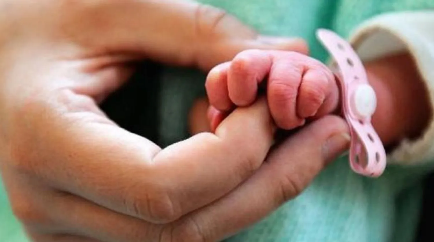 A newborn at a hospital. AFP file photo
