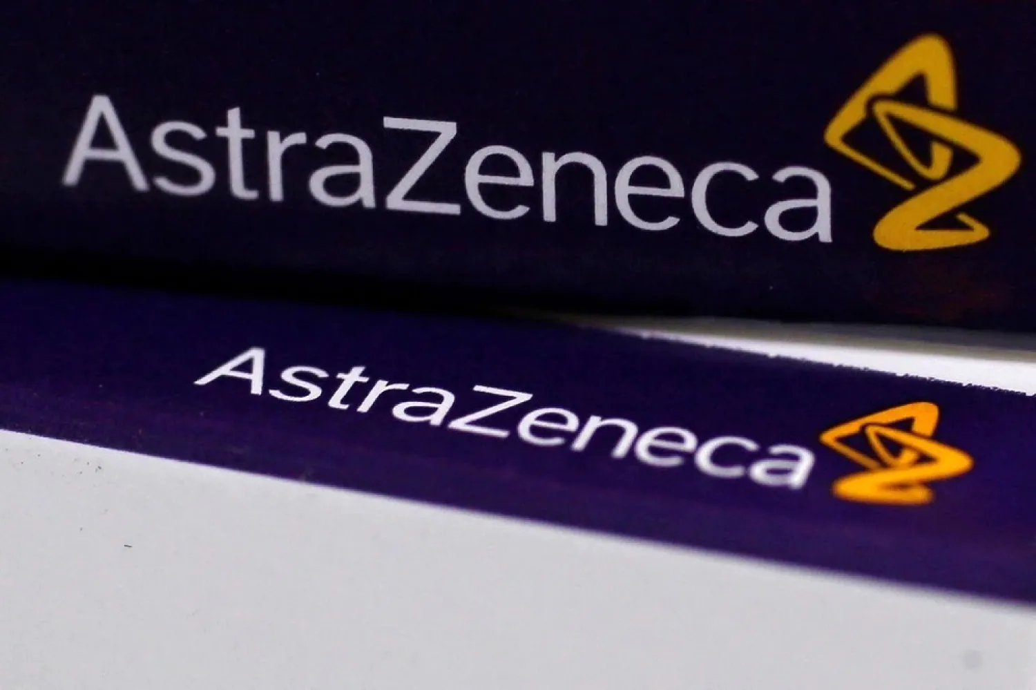 The logo of AstraZeneca is seen on medication packages in a pharmacy in London April 28, 2014. (Reuters)