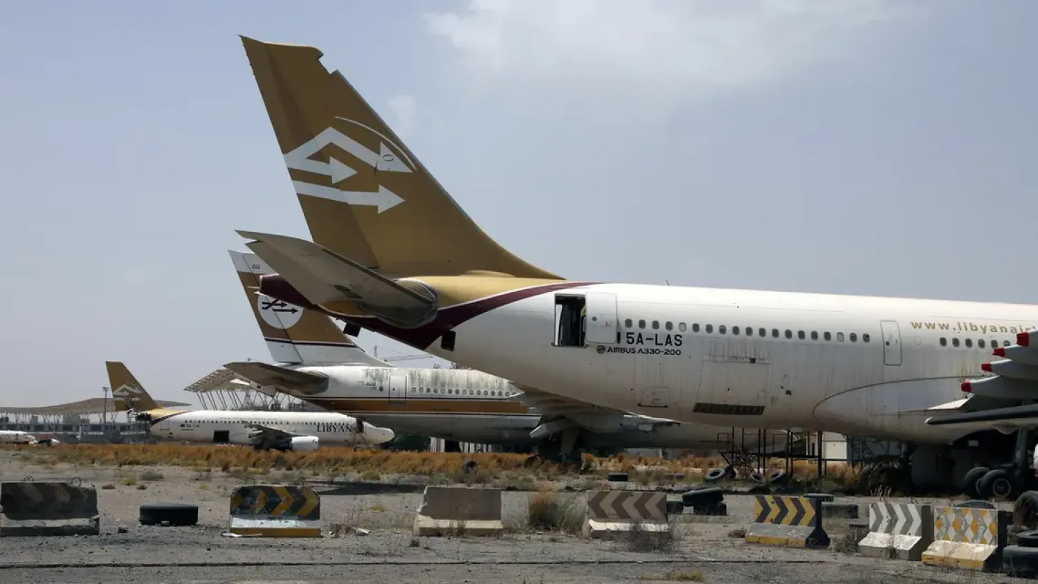 File photo of airplanes at Tripoli airport on June 4, 2020- File.Reuters
