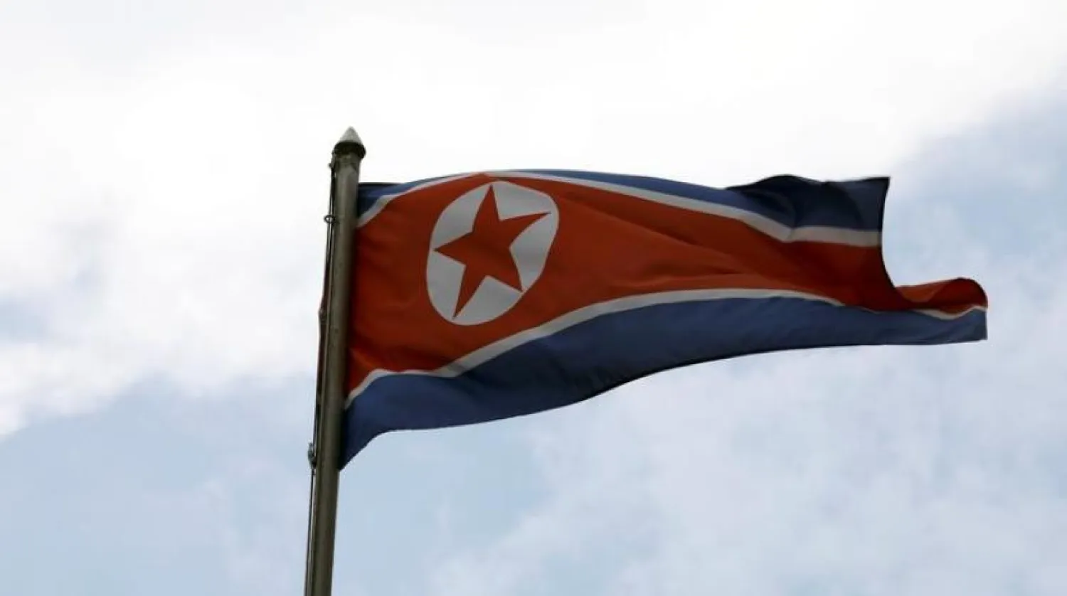 A North Korean flag flutters at the North Korean embassy in Kuala Lumpur, Malaysia March 19, 2021. REUTERS/Lim Huey Teng
