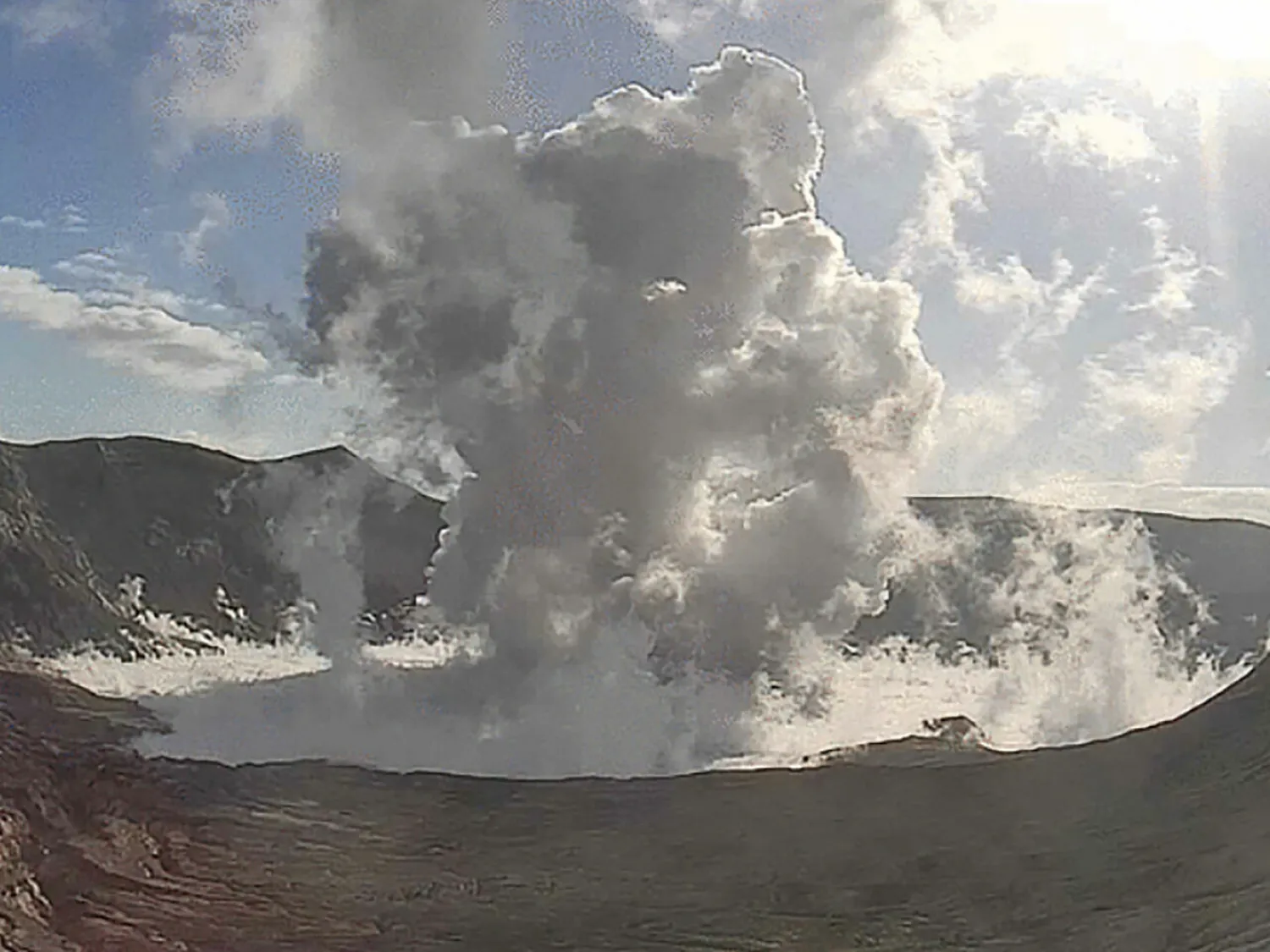 Taal volcano, which sits in a picturesque lake in Batangas province exploded at 7:22 am, the Philippine Institute of Volcanology and Seismology said Handout Philippine Volcanology and Seismology/AFP
