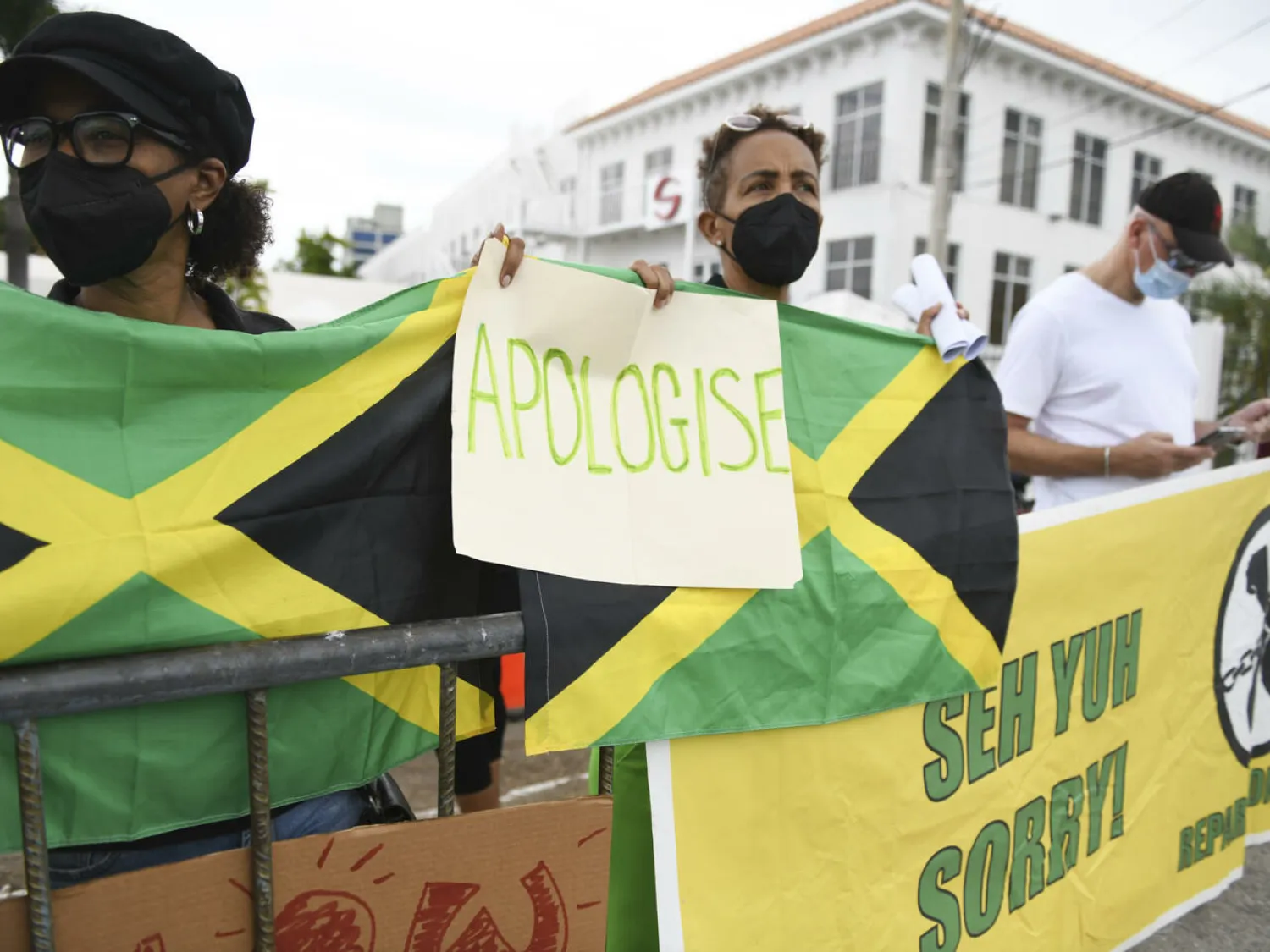 In Jamaica, Prince William and his wife Catherine faced protests for the royal family to apologize for slavery and pay reparations. Ricardo Makyn AFP
