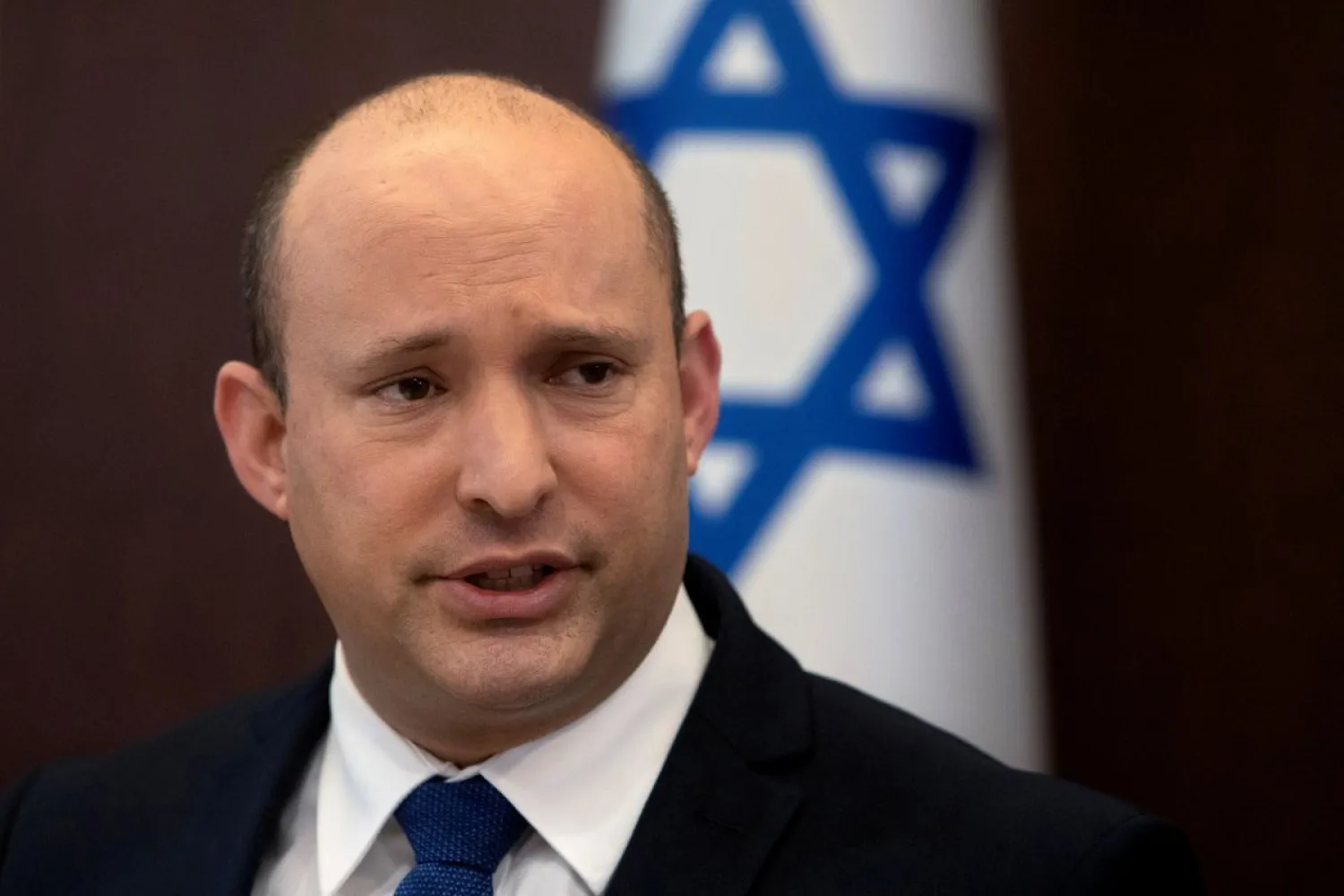Israel's Prime Minister Naftali Bennett speaks during the weekly cabinet meeting at the Prime Minister's Office in Jerusalem, September 5, 2021. Sebastian Scheiner/Pool via REUTERS/File Photo

