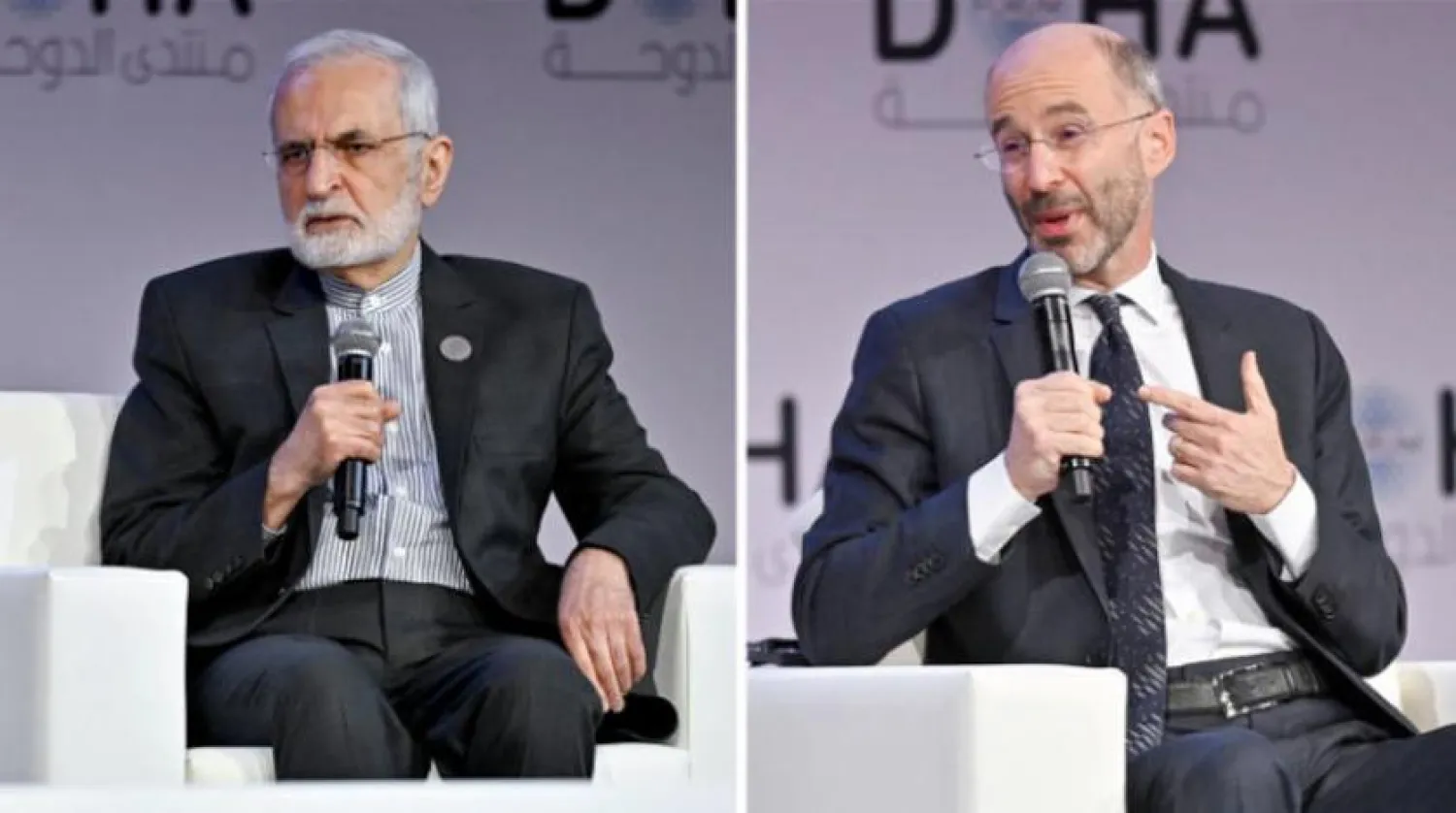 Kemal Harazi ve Robert Malley, dün Doha Forumu'nda düzenlenen farklı oturumlara katıldılar (EPA)
