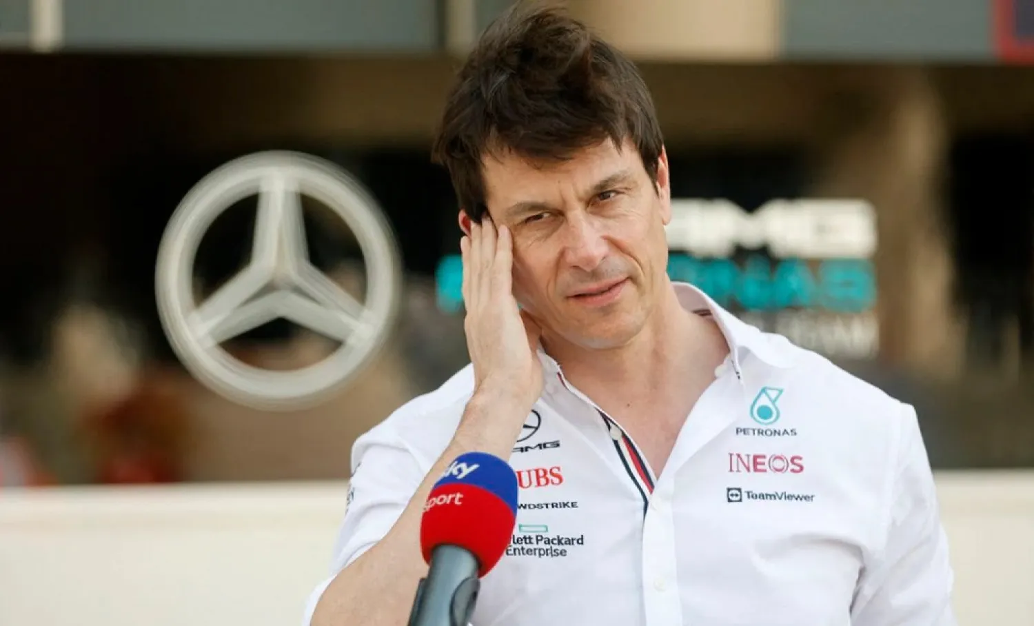 Formula One F1 - Pre-Season Testing - Bahrain International Circuit, Sakhir, Bahrain - March 10, 2022 Mercedes' Team Principal Toto Wolff during testing. (Reuters)