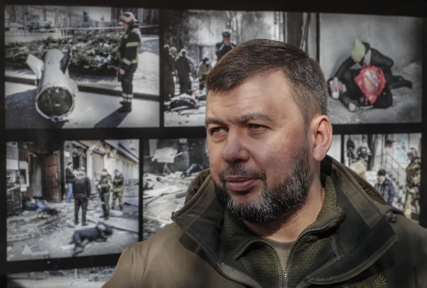 زعيم «جمهورية دونيتسك الشعبية» دينيس بوشيلين (إ.ب.أ)