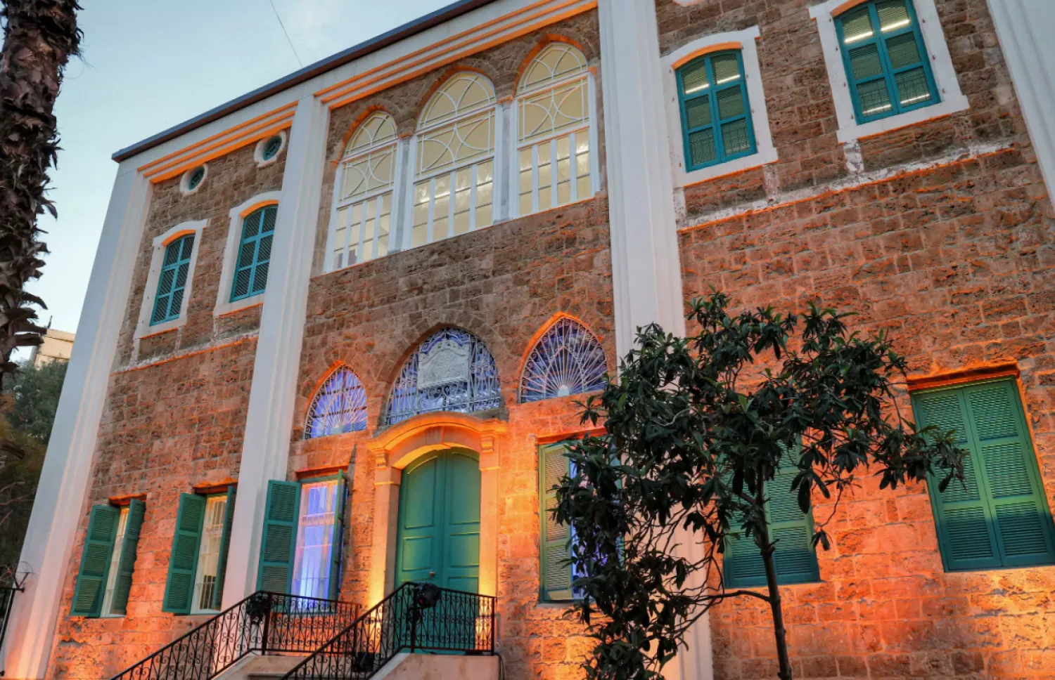 Mufti Hassan Khaled School in Lebanon's capital that was restored as part of a UNESCO project to rehabilitate 280 educational buildings damaged by the 2020 Beirut port blast ANWAR AMRO AFP
