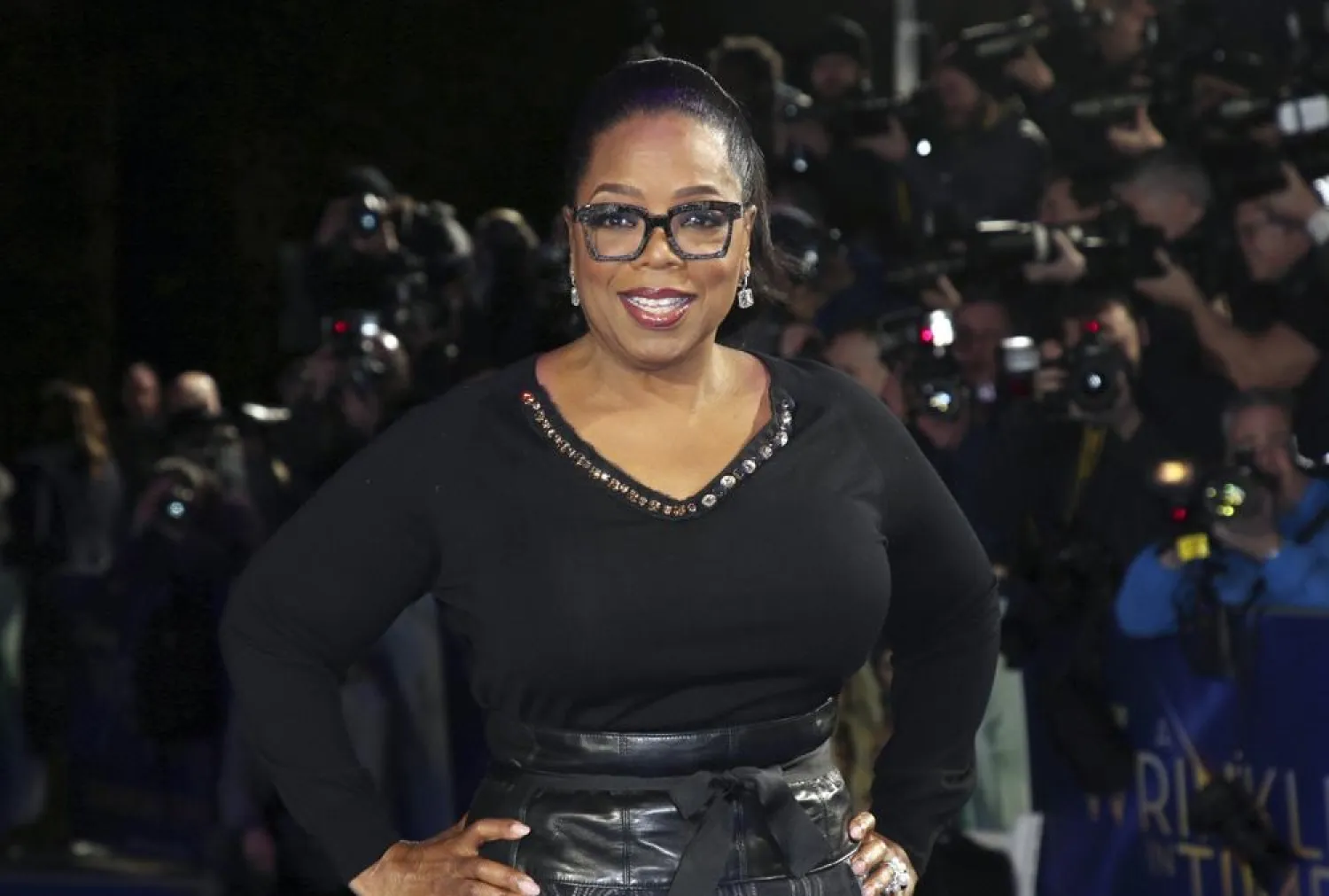 Oprah Winfrey appears at the premiere of "A Wrinkle In Time" on March 13, 2018, in London. (AP)