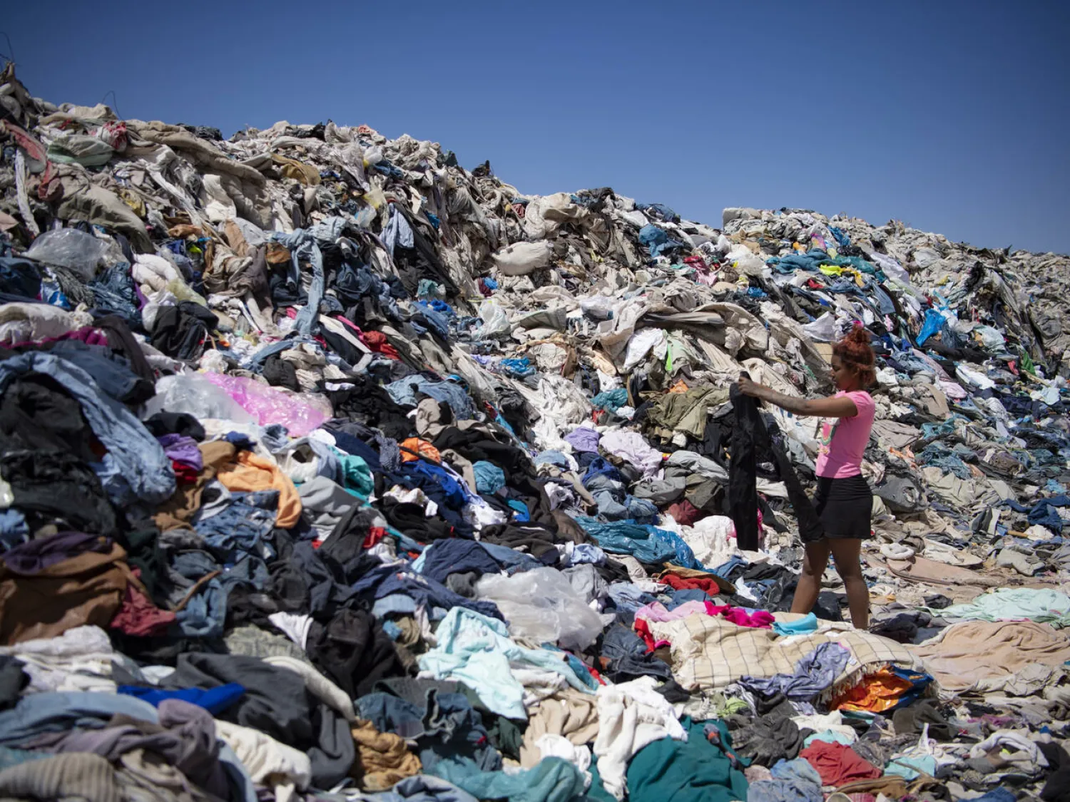 The European Commission says it wants to end the fast-fashion model of "take, make, break, and throw away" MARTIN BERNETTI AFP/File
