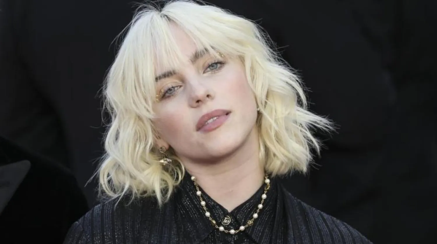 Billie Eilish appears at the world premiere of "'No Time To Die" in London on Sept. 28, 2021. (AP)
