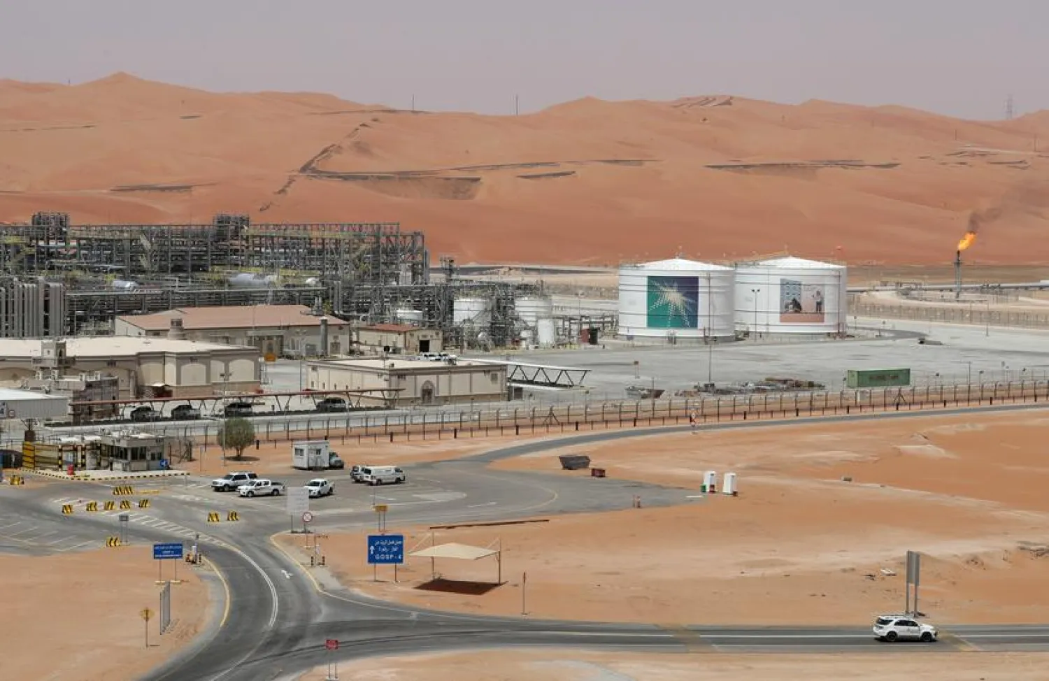 View of the production facility at Saudi Aramco's Shaybah oilfield (File Photo: Reuters)