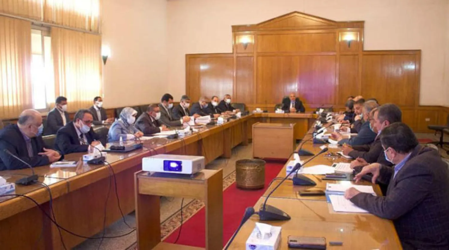 وزير الري المصري خلال اجتماع متابعة مشروعات مواجهة التحديات المائية (الحكومة المصرية)