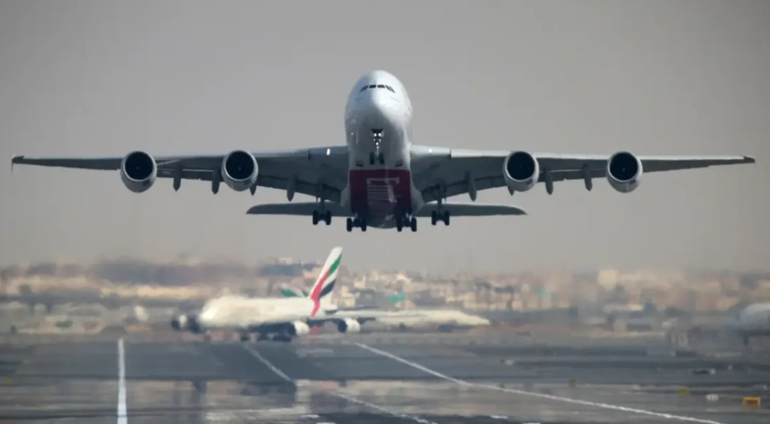 An Emirates Airline Airbus A380-800 plane takes off from Dubai International Airport in Dubai, United Arab Emirates February 15, 2019 - File/Reuters