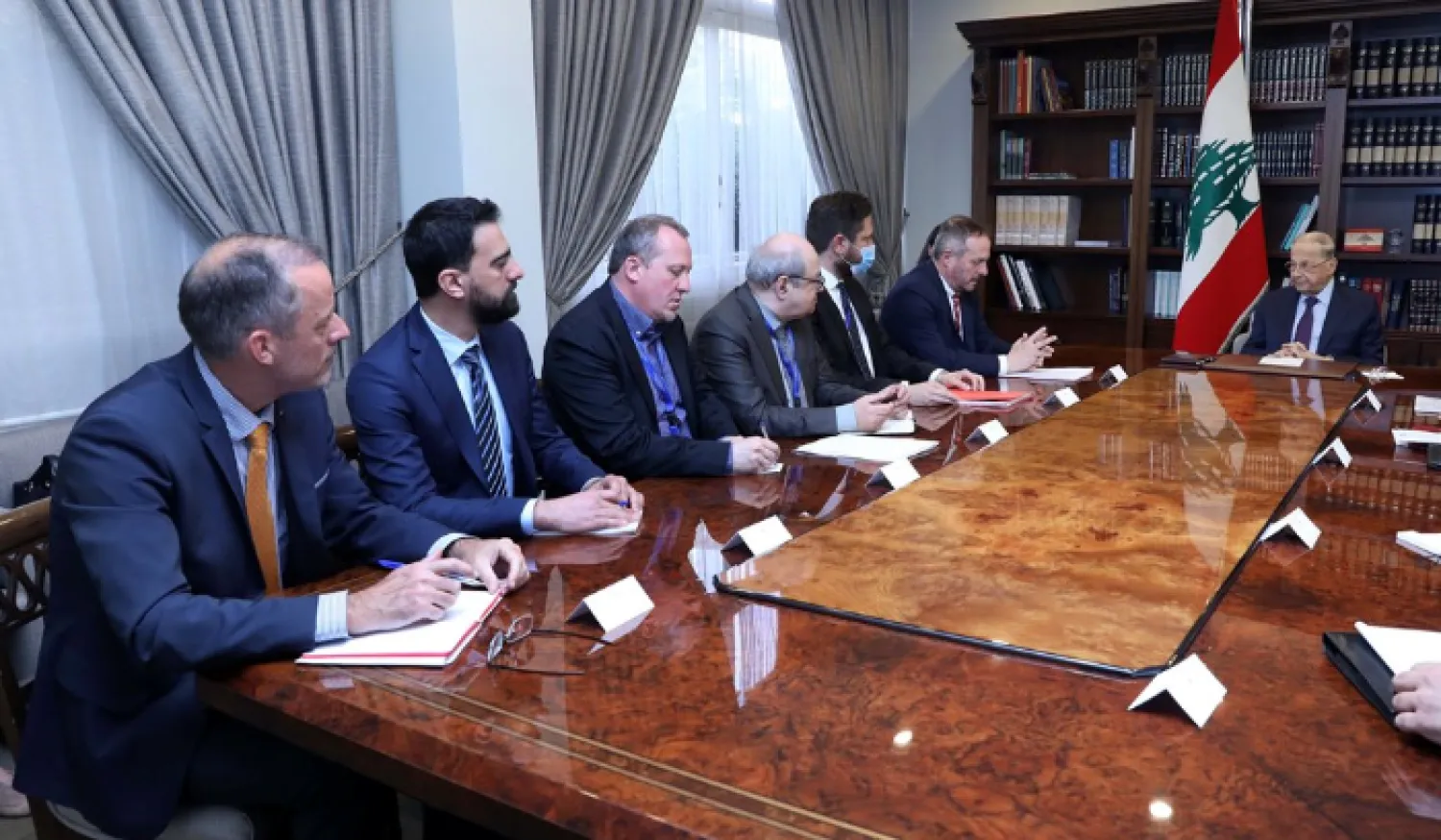 the European Union Election Observation Mission (EU EOM) Chief Observer, Gyorgy Holvenyi met on Thursday with Lebanese President Michel Aoun at the Presidential Palace (NNA)
