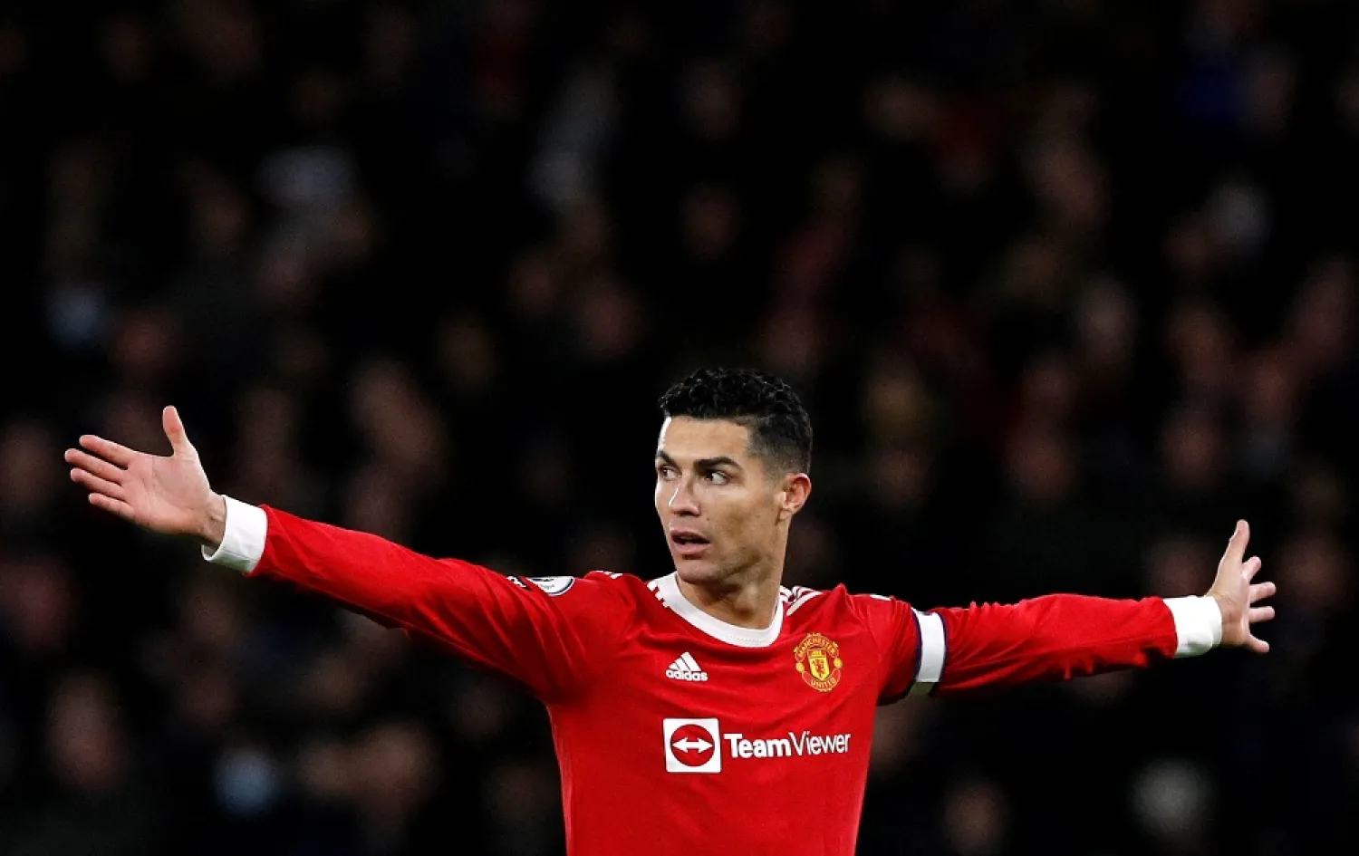 Football - Premier League - Manchester United v Wolverhampton Wanderers - Old Trafford, Manchester, Britain - January 3, 2022 Manchester United's Cristiano Ronaldo reacts. (Reuters)