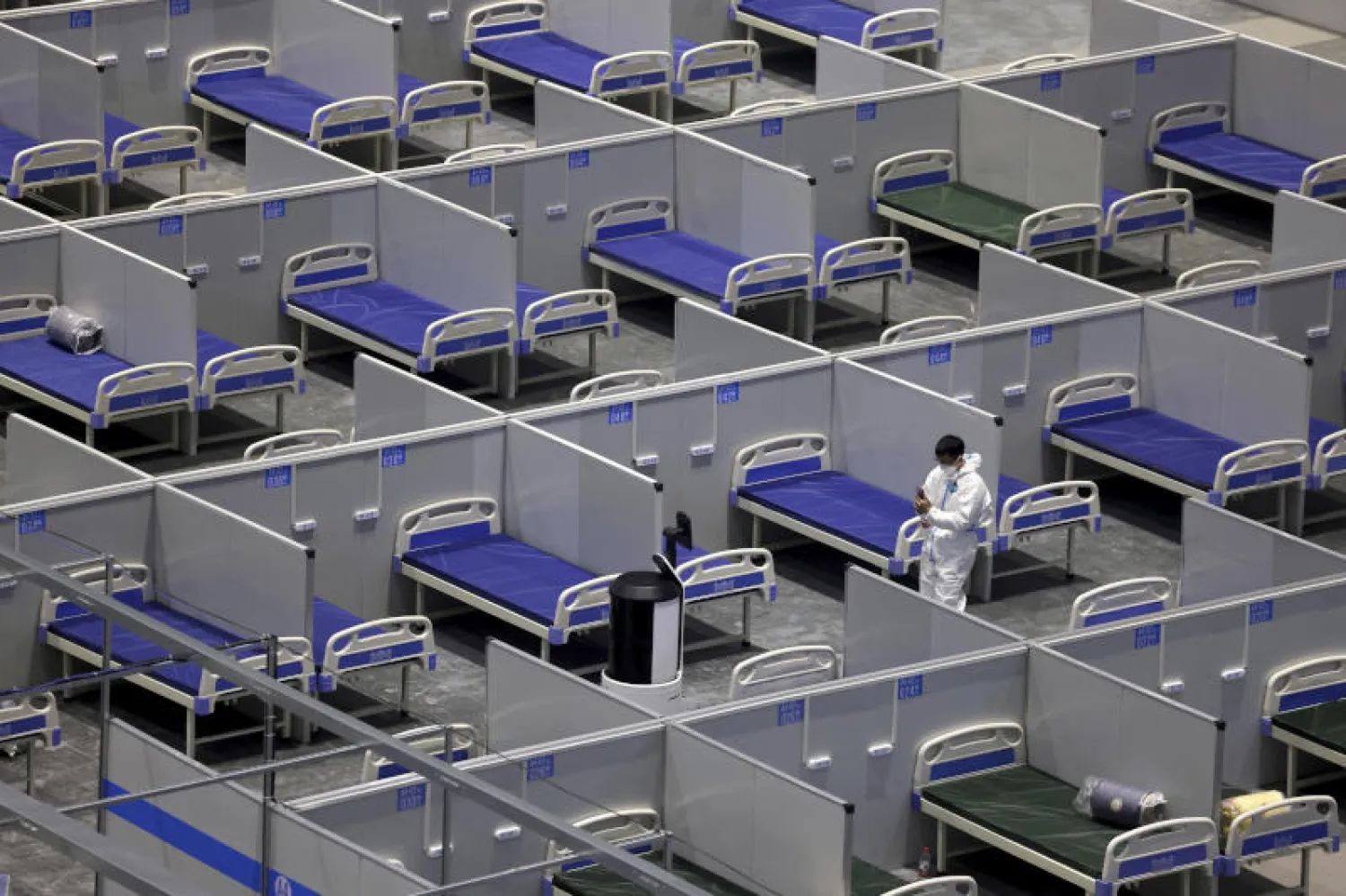 مستشفى أقيم حديثاً في شنغهاي (أ.ب)