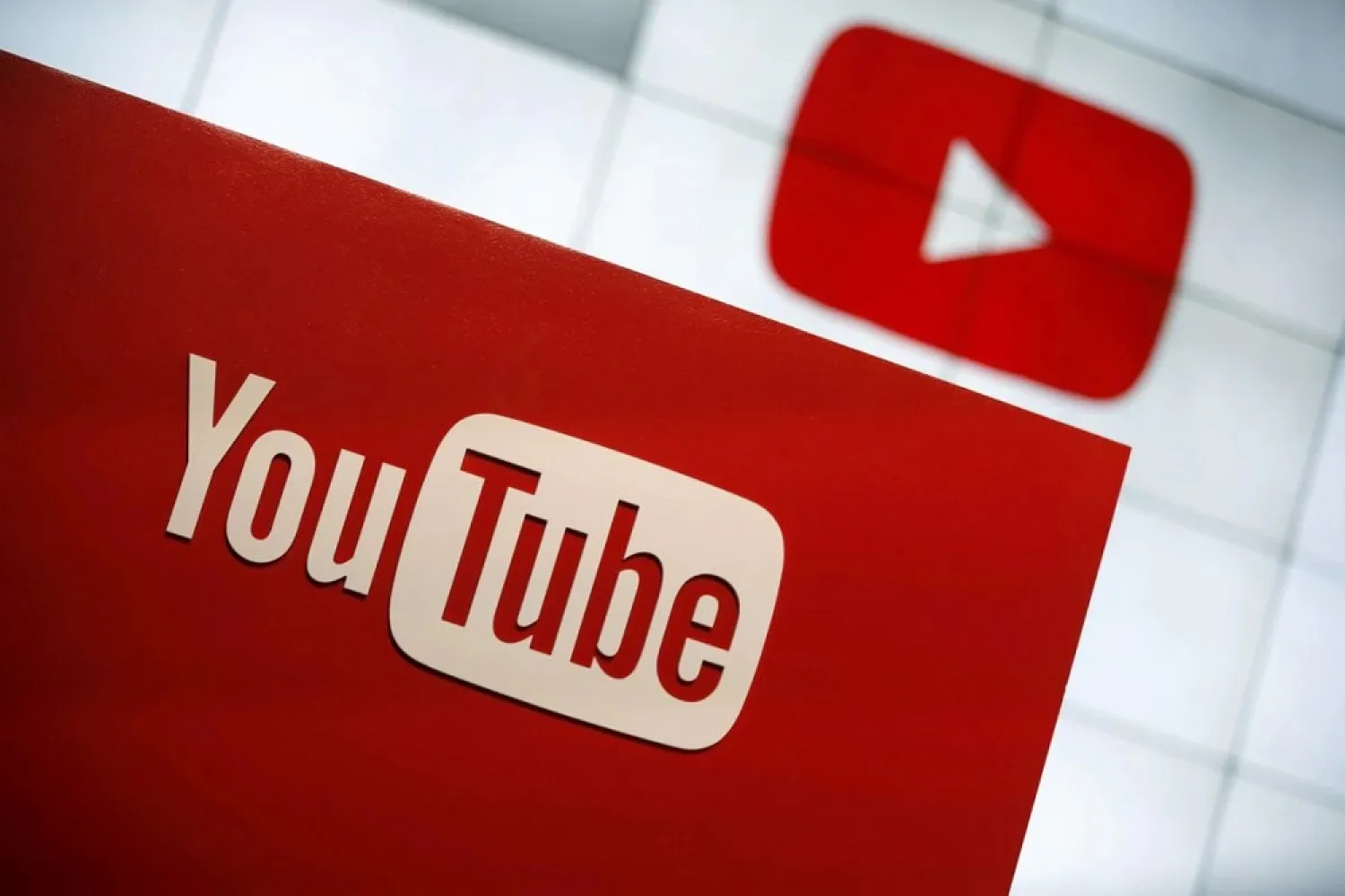YouTube logo at the YouTube Space LA in Playa Del Rey, Los Angeles, California, United States October 21, 2015. (Reuters)
