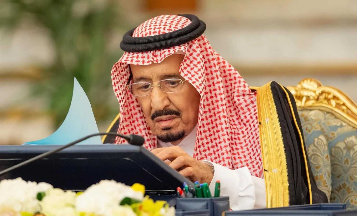 King Salman chairs a cabinet meeting. (SPA file photo)