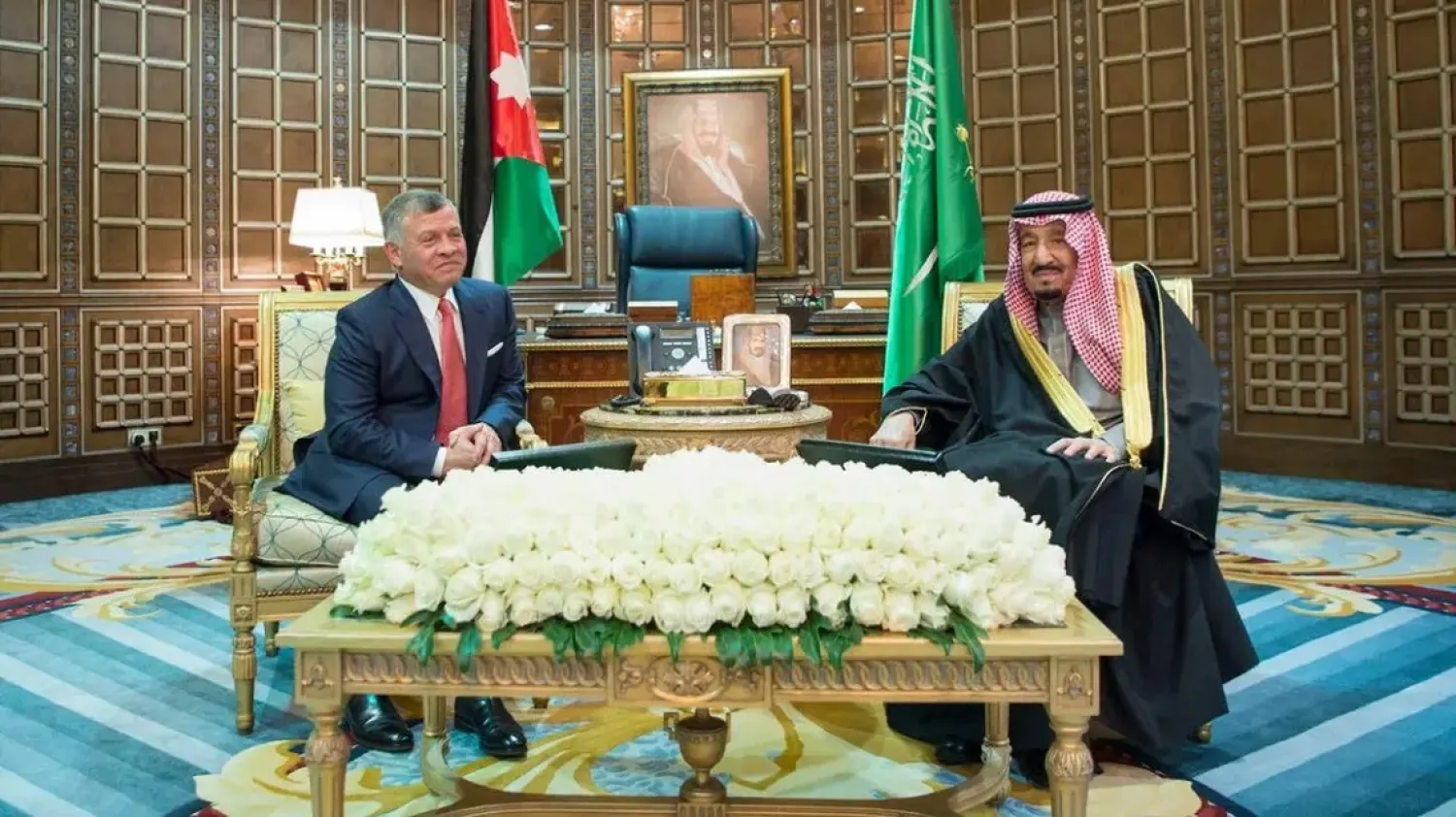 King Salman meets with King Abdullah of Jordan in Riyadh. (SPA file photo) 