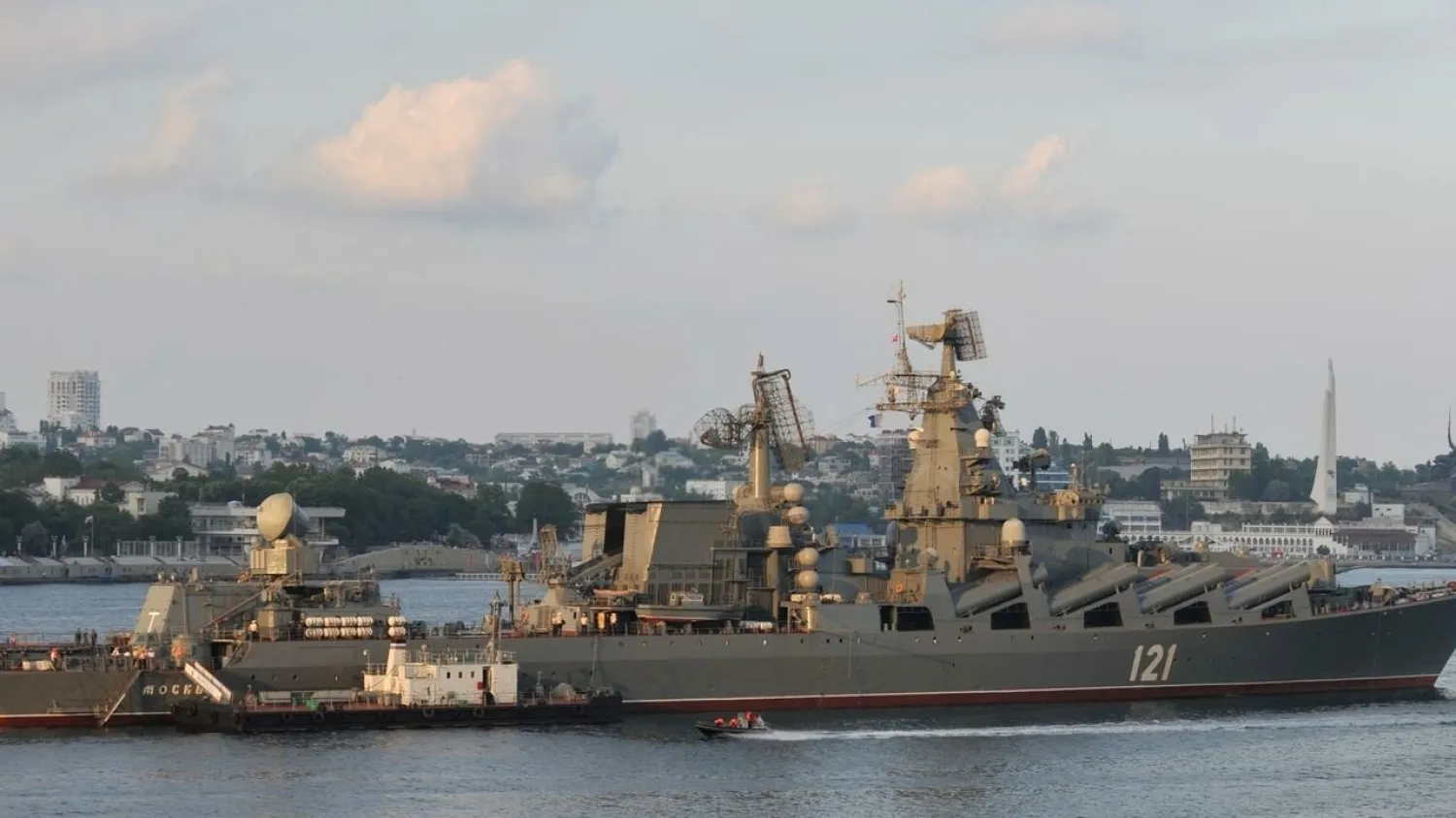 The Moskva, the Russian navy's Black Sea flagship, has been "seriously damaged" by an ammunition explosion, state media said - AFP/File
