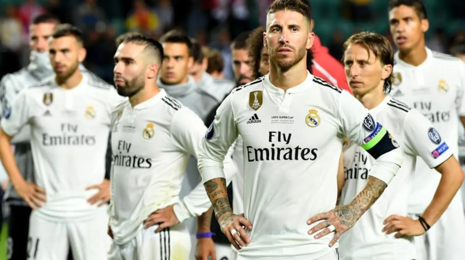 File Photo: Real Madrid lost 4-2 to neighbors Atlético Madrid in the Uefa Super Cup – Julen Lopetegui’s first competitive game in charge after replacing Zinedine Zidane. Photograph: Harold Cunningham/Uefa via Getty Images
