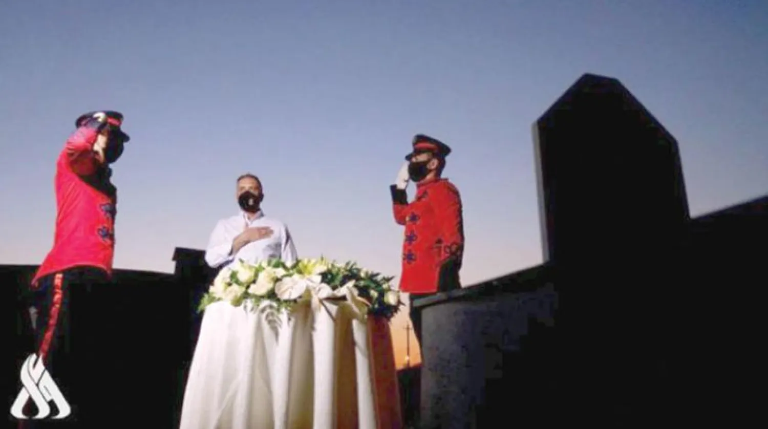 Başbakan Mustafa el-Kazımi Enfal suçunu anıyor (INA)